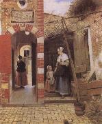 The Countyard of a House in Delf Pieter de Hooch